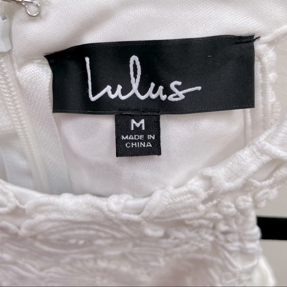 White Lace Mini Dress - Picture 4 of 4